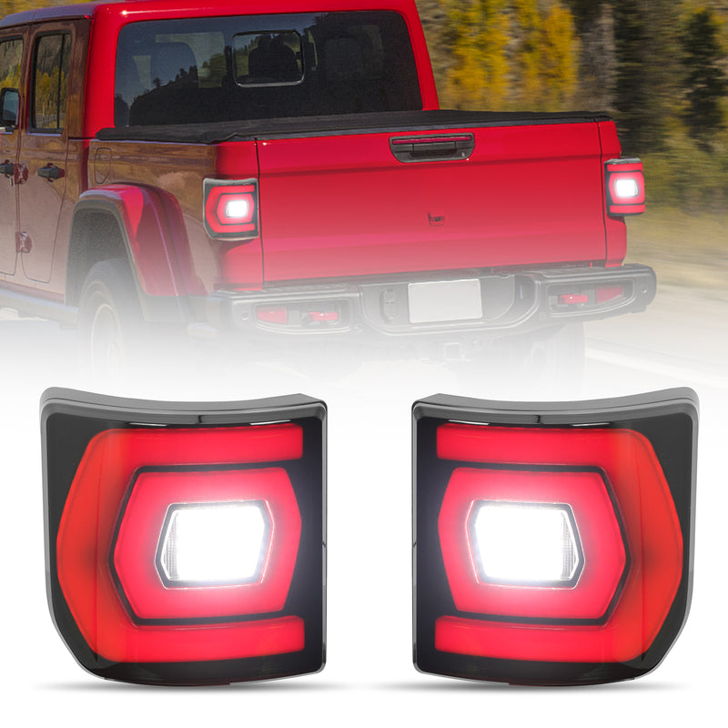 Jeep Gladiator Half-Round 70W LED Taillights (No Blind Spot Monitoring)  (2Pcs/Set)