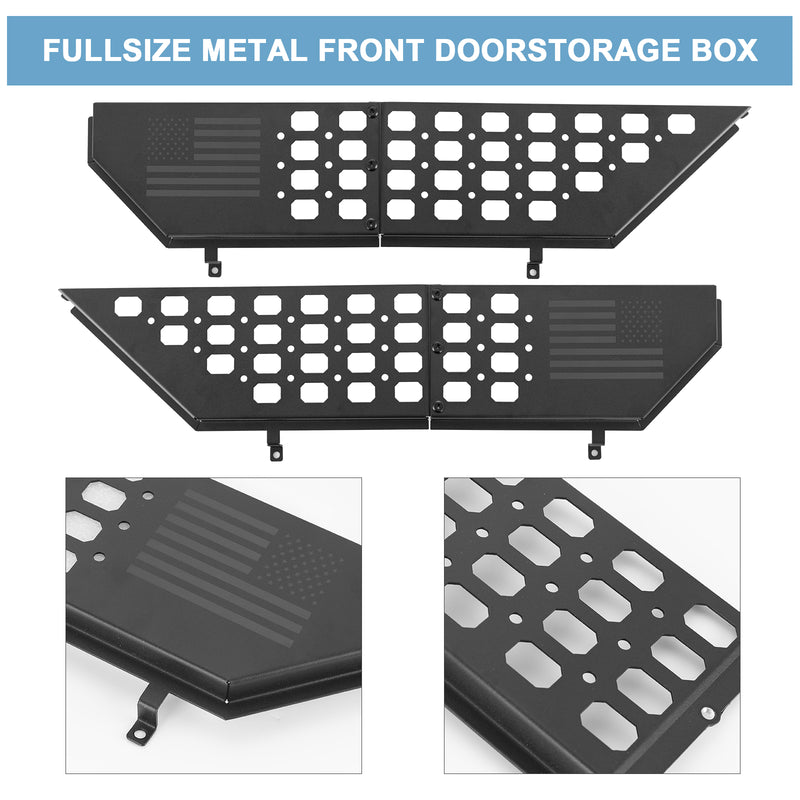 Jeep Wrangler Metal Front Door Storage Box for (2018-Present) Jeep Wrangler JL JLU 4XE and Gladiator JT (2PCS)