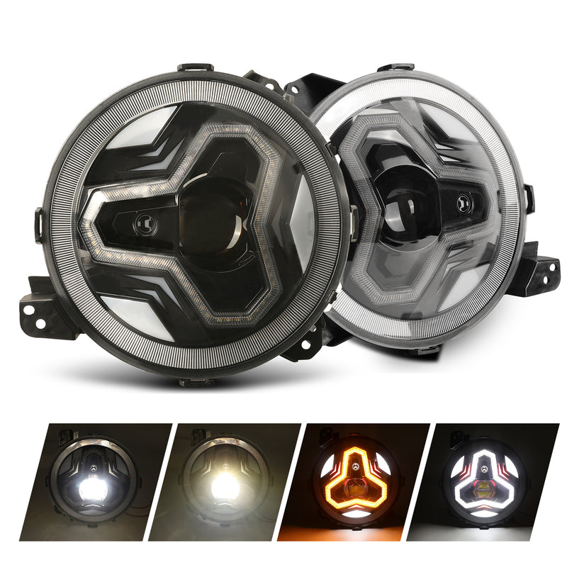 9"Headlights with DRL & Turn Signal for 2018+ Later Jeep Wrangler 4xe JL/JLU Jeep Gladiator JT (2Pcs/Set)