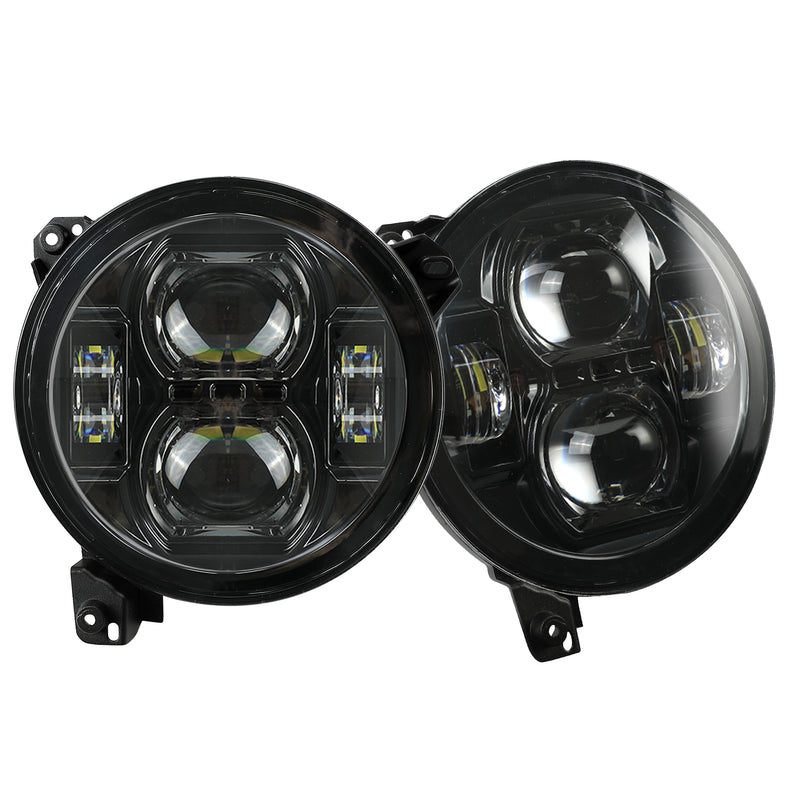 9 inch Black High/Low Beam LED Leadlights for Jeep Wrangler JL 4xe and Jeep Gladiator