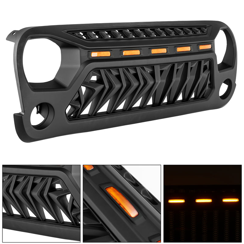 Jeep Renegade Grille with Lights for 2007-2018 Jeep Wrangler JK JKU