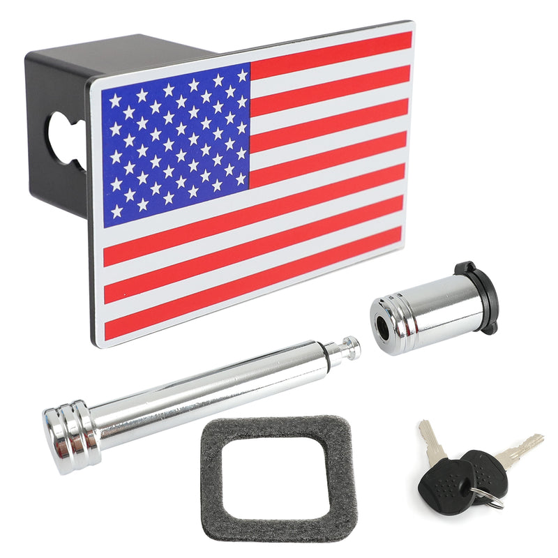 Premium Metal Trailer Hitch Cover for 2" Receivers with Locking Pin - Durable & Stylish