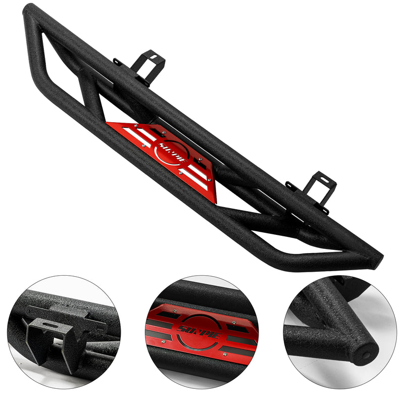 '18-'26 Jeep Wrangler JL 2 Door Black Stainless Steel Side Step Bars