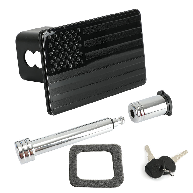 Premium Metal Trailer Hitch Cover for 2" Receivers with Locking Pin - Durable & Stylish