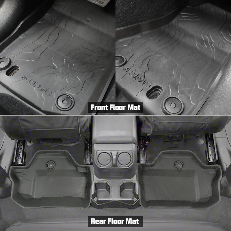 '18-'25 Jeep Wrangler JL 2-Door All-Weather Front & Rear TPE Floor Mats