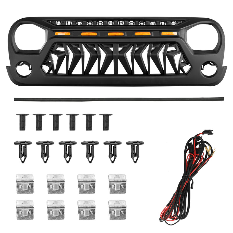 Jeep Renegade Grille with Lights for 2007-2018 Jeep Wrangler JK JKU