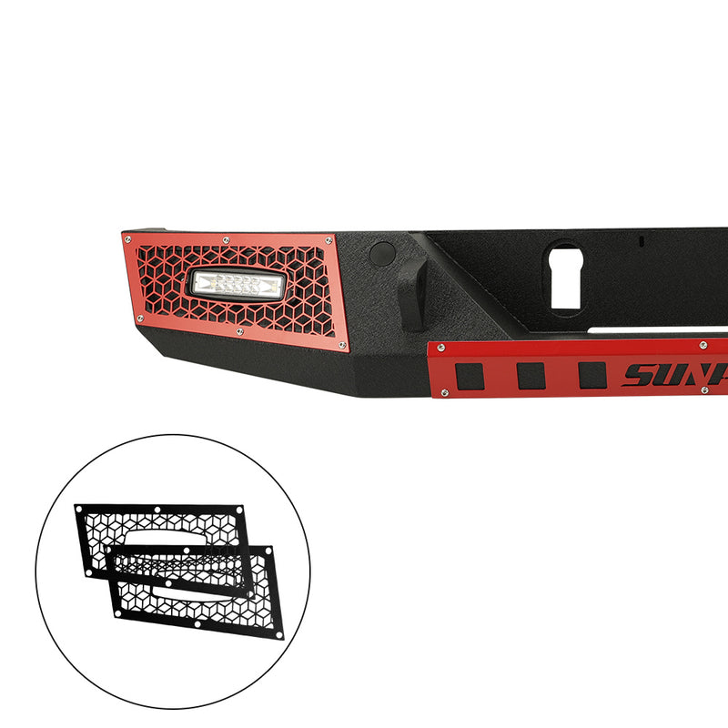 2019+ Jeep Gladiator JT Rear Bumper with License Plate Holes, Sensors Holes, D-Ring and License Plate Lights