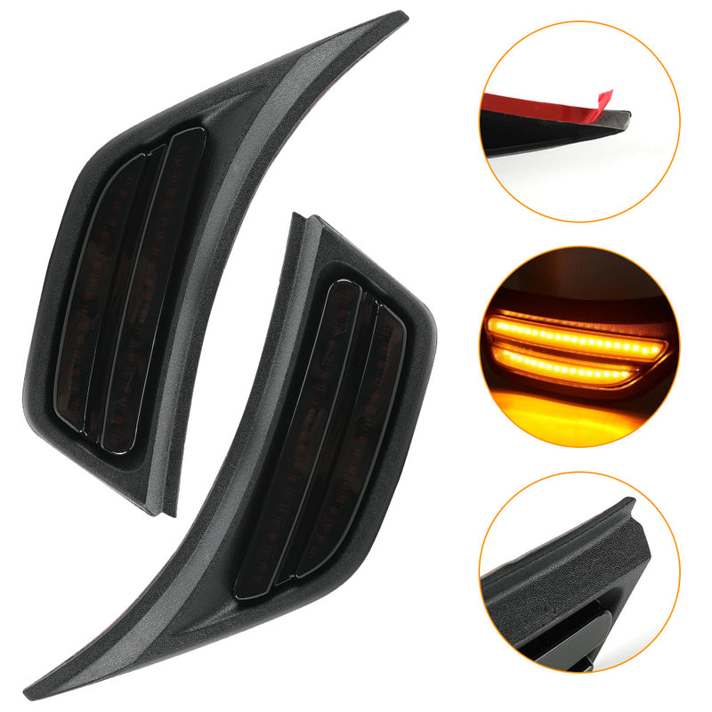 Sunpie LED Fender Side Marker Lights DRL Dynamic Turn Signal Compatible with 2018-2025 Jeep Wrangler 4xe JL JLU Jeep Gladiator JT (2PCS)
