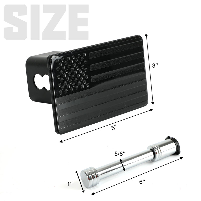 Premium Metal Trailer Hitch Cover for 2" Receivers with Locking Pin - Durable & Stylish