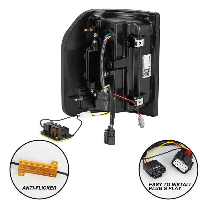 LED Tail Lights with Blind Spot Sensor Compatibility for 2019-2025 Jeep Gladiator JT (2pcs/set)