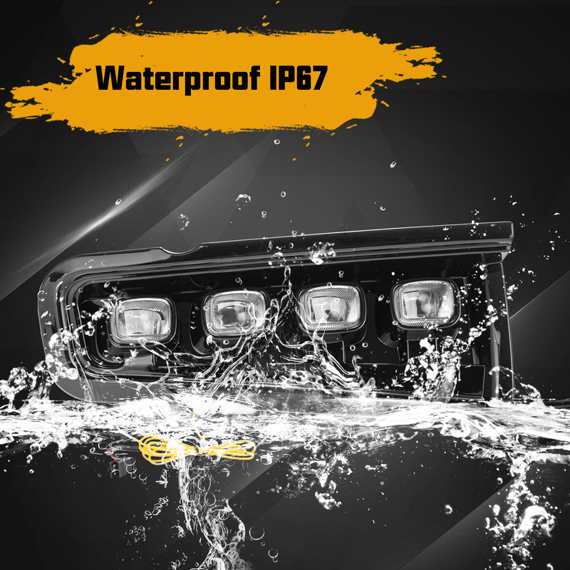 Ford Bronco Off-Road LED Fog Lights with DRLs, Turn Signals, 8 LED Beads 48W (2Pcs/Set)