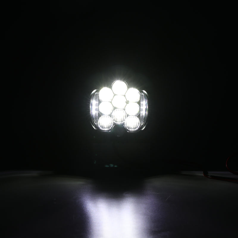 5" White/Amber Round LED Offroad Lights Spot Beam for Pickup Trucks SUV UTV ATV 4x4 (2pcs/set)