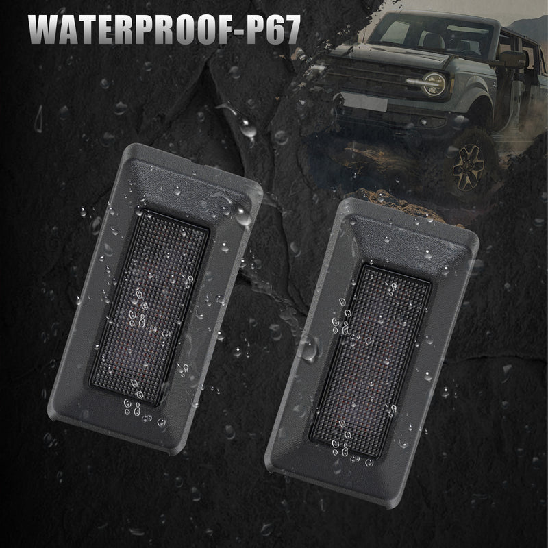 Rear Window ABS-Plastic LED Brake Light for 2021 + Ford Bronco (2Pcs/Set)