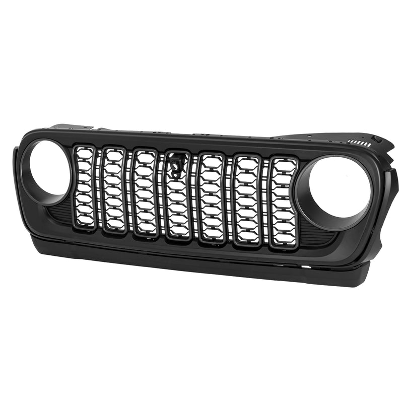 Custom Fit ABS Jeep Grille with Camera Opening for 2018+ Jeep Wrangler JL/JLU 4xe & Gladiator