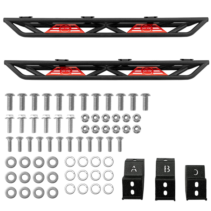 2019-2026 Jeep Gladiator (JT) Textured Black Stainless Steel Side Steps