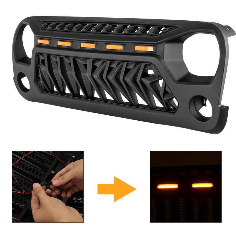 Jeep Renegade Grille with Lights for 2007-2018 Jeep Wrangler JK JKU
