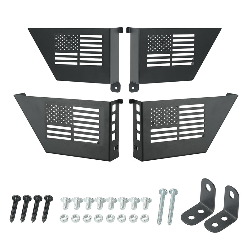 Jeep Wrangler Metal Front Door Storage Box for 2007-2018 Jeep Wrangler JK JKU 2/4 Door (4PCS)