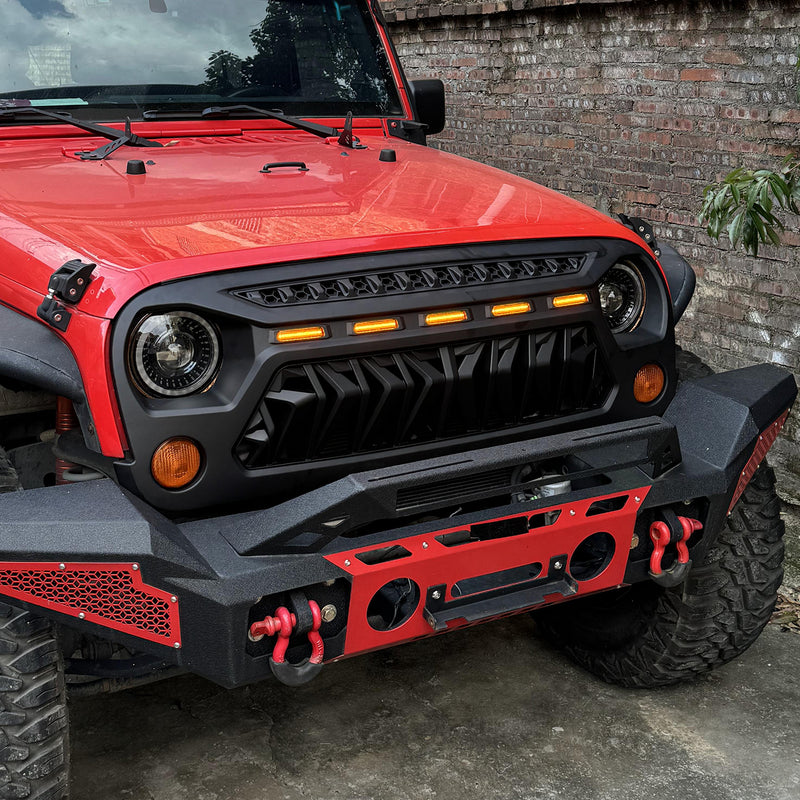 Jeep Renegade Grille with Lights for 2007-2018 Jeep Wrangler JK JKU