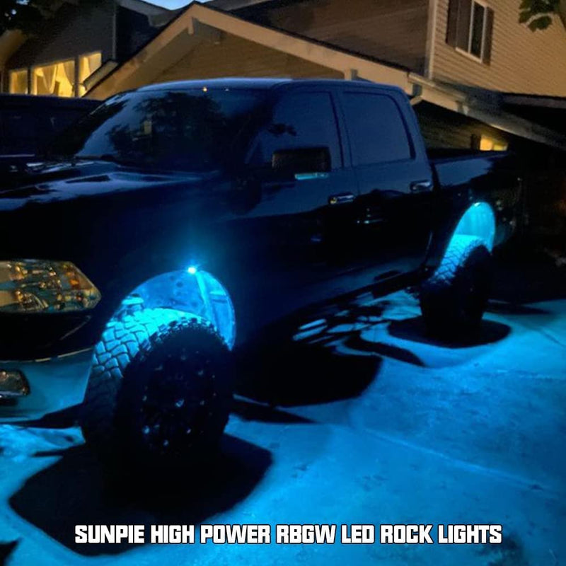 Sunpie Fifteen-Sided Series RGBW 33 LEDs LED Rock Lights (4/8/12/16/20 Pods)