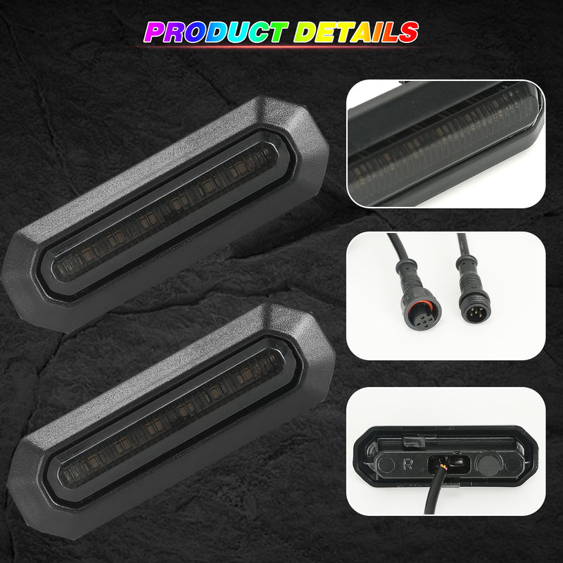 5PC RGB LED Grille Lights with App Control for 2021-2025 Ford Bronco 2/4 Doors Badlands/Wildtrak/Everglades
