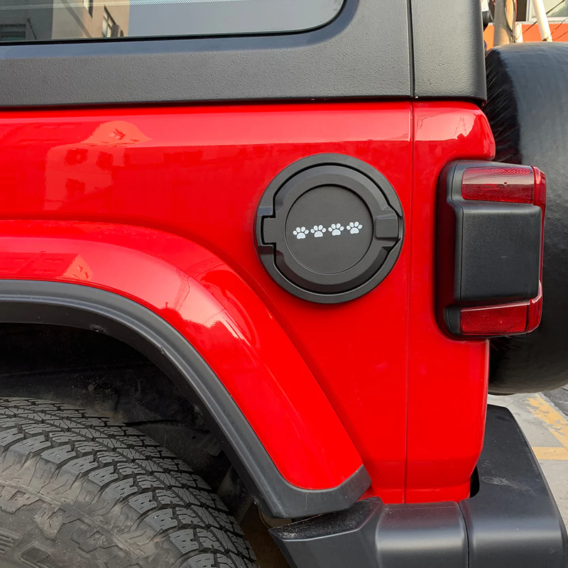 Gas Cap Cover & Fuel Doors with Pattern for 2018-2025 Wrangler JL JLU 4xe