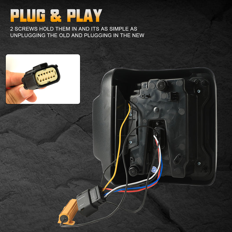 Jeep Tunnel LED Tail Lights for 2018-2025 Jeep Wrangler 4xe JL/JLU (2pcs/set)