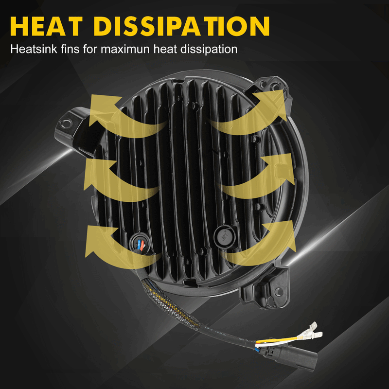 9" 90W LED Headlight with Triple Lens Design, HALO DRL & Turn Signal for '18-'25 Jeep Wrangler JL 4xe & Jeep Gladiator JT (2pcs/set)