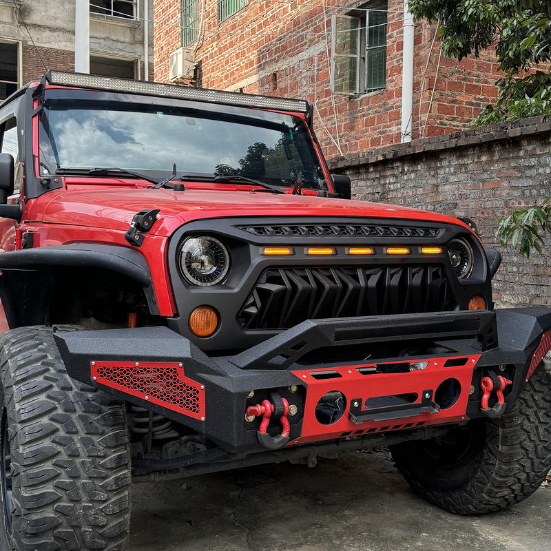 Jeep Renegade Grille with Lights for 2007-2018 Jeep Wrangler JK JKU