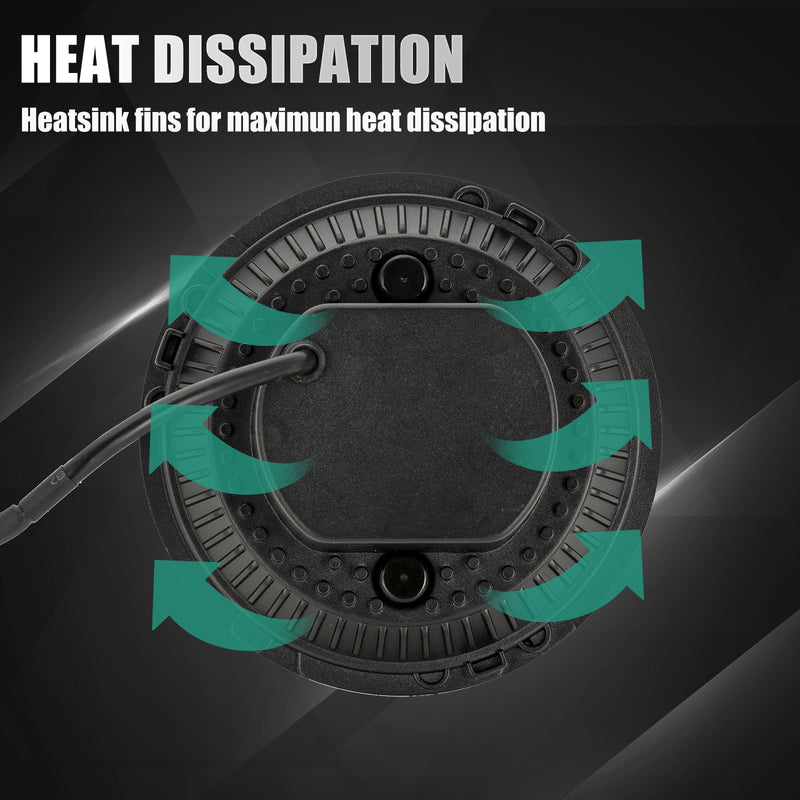 7-Inch 3D Lens LED Headlights with DRL & Turn Signal for 1976-2018 Jeep Wrangler CJ TJ LJ JK JKU (Pair)