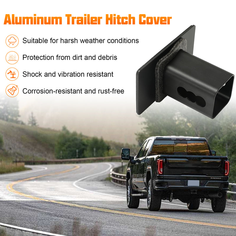 Premium Metal Trailer Hitch Cover for 2" Receivers with Locking Pin - Durable & Stylish