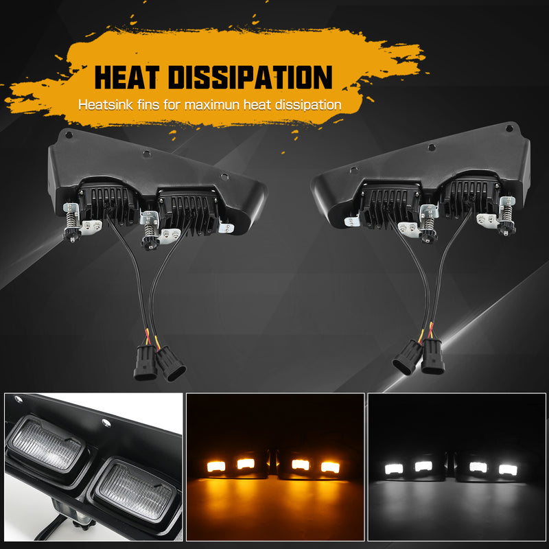 Ford Bronco Raptor LED Fog Lights with DRLs, Turn Signals, and Remote (2Pcs/Set)