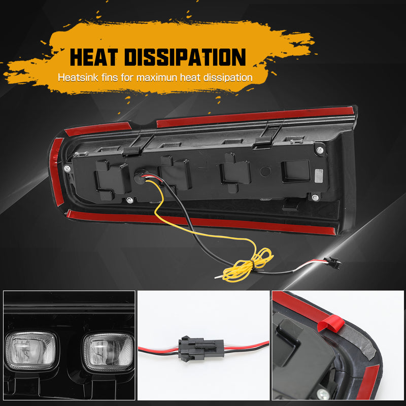 Ford Bronco Off-Road LED Fog Lights with DRLs, Turn Signals, 8 LED Beads 48W (2Pcs/Set)