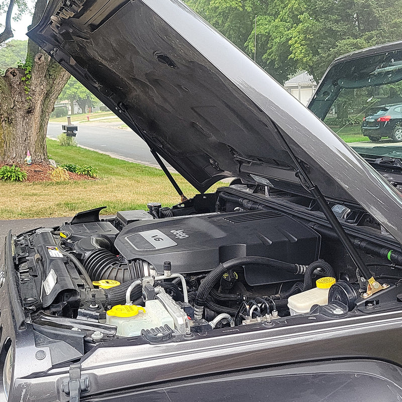 Hood Lift Supports for '18-'25 Jeep Wrangler JL JLU 4xe and Jeep Gladiator JT (2pcs)