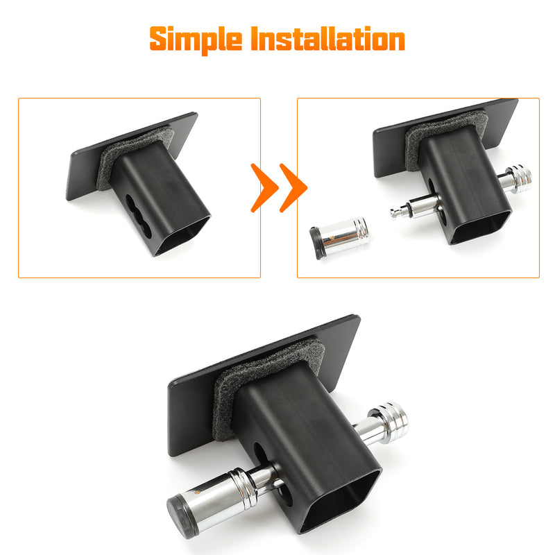 Premium Metal Trailer Hitch Cover for 2" Receivers with Locking Pin - Durable & Stylish