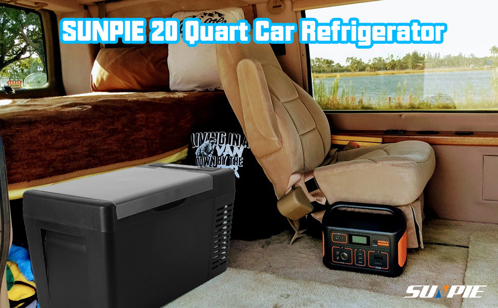 20 Quart Portable Car Refrigerator -7.6℉~50℉ 18L Car Fridge 35Mins Fast Cooling 12 volt electric cooler for Truck Sedan Camping Travel Boat
