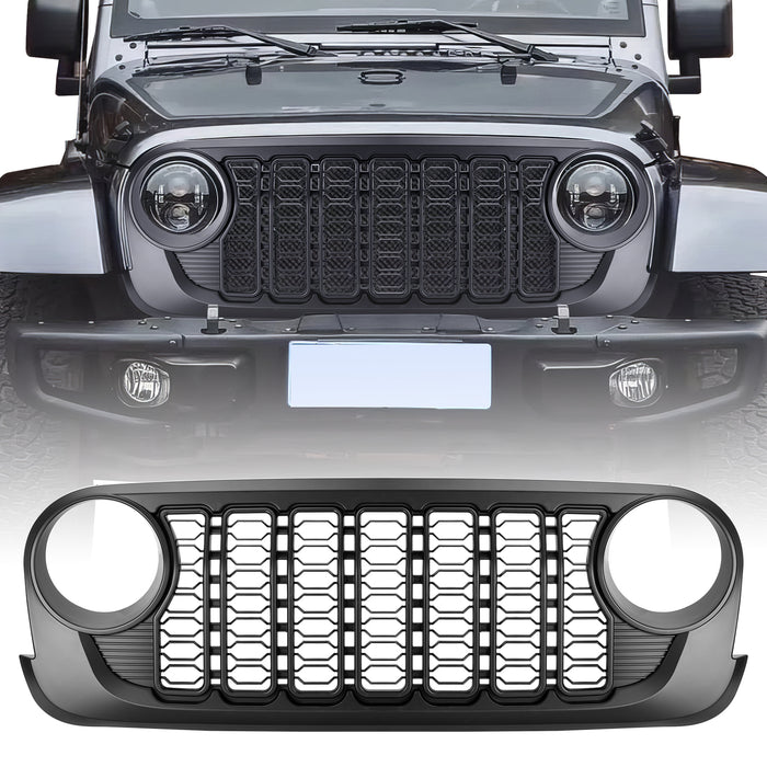 Mesh ABS Plastic Jeep Grille for 2007-2018 Wrangler JK/JKU