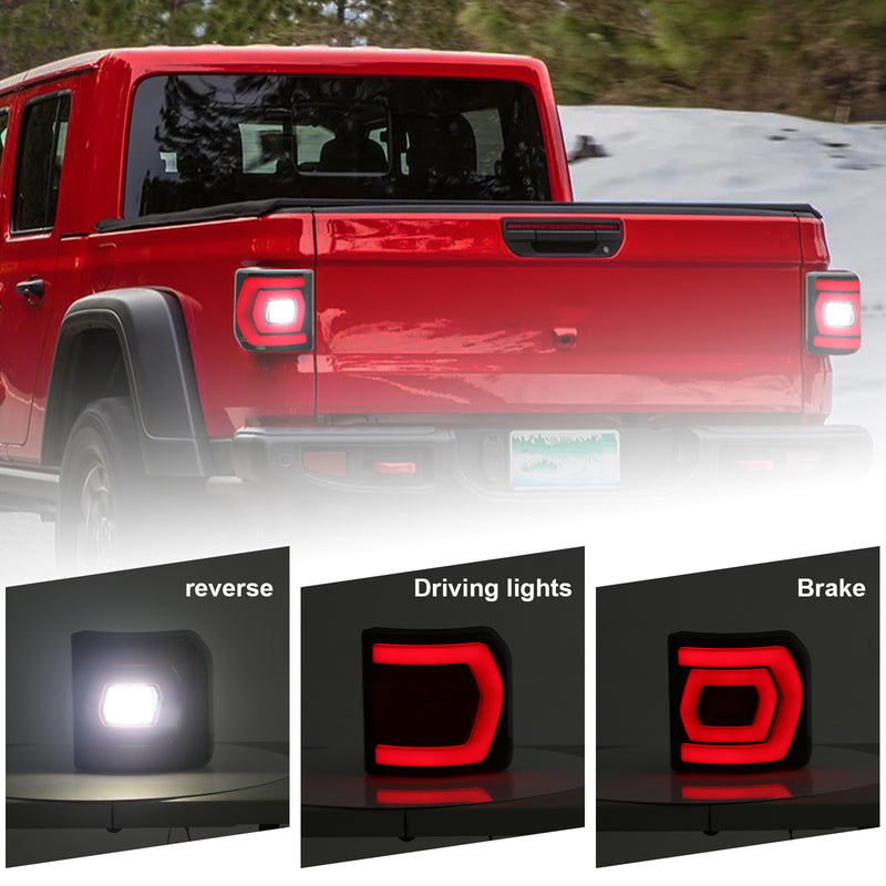 Jeep Gladiator Half-Round 70W LED Taillights (No Blind Spot Monitoring)  (2Pcs/Set)