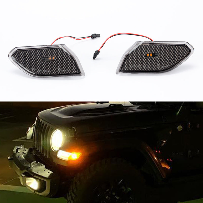 '18-'25 Jeep Wrangler 4xe JL/JLU LED Light Combo Kits - 9"Headlights, 4"Fog Lights, Taillight, Fender Lights & Side Lights