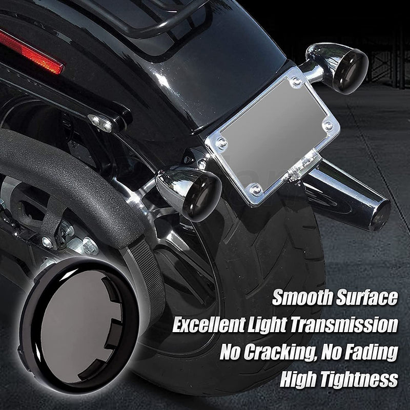 1157 Front & Rear LED Turn Signals Lens Covers Kit Compatible for 1986-2025 Harley Davidson Touring Dyna Softail Sportster Street Glide Road Glide Iron 883