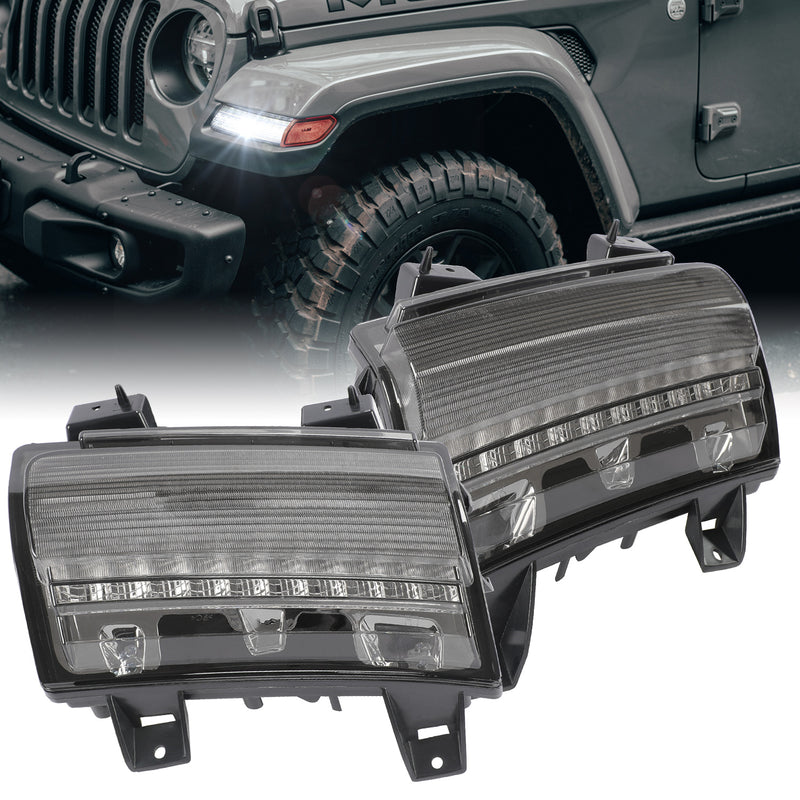LED Fender Flare Marker Lights for 2018-2025 Jeep Wrangler 4xe JL/JLU and Jeep Gladiator