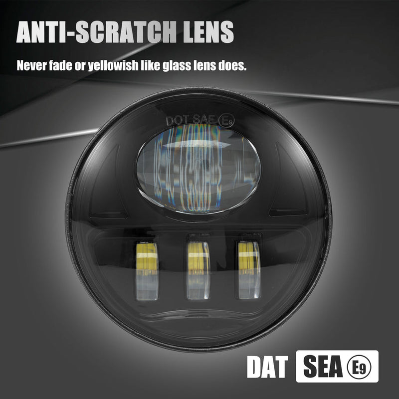 9 inch DOT White Halo DRL LED Headlights & 4 inch LED Fog Lights Combo Kits For 2018-2025 Jeep Wrangler JL JLU Jeep Gladiator (JT)