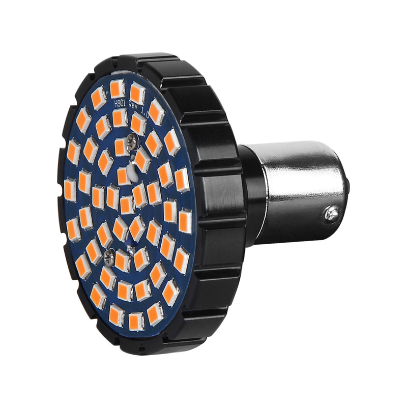 LED Turn Signal Lights 1156 LED Lighting Bulb Bullet Style Inserts for Harley Davidson Pack of 2 (Amber LED)