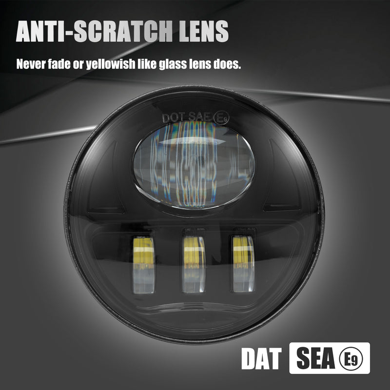 4 inch 5D LED Fog Lights for 2018-2025 Jeep Wrangler 4xe JL JLU Jeep Gladiator JT (2pcs/set)