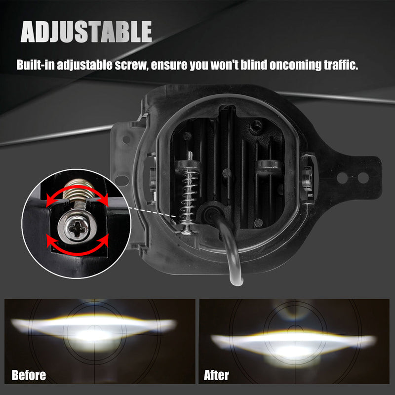 9 inch Halo DRL LED Headlights with 4 inch Fog Lights Combo Kits for 2018+ Jeep Wrangler JL JLU & Jeep Gladiator (JT)