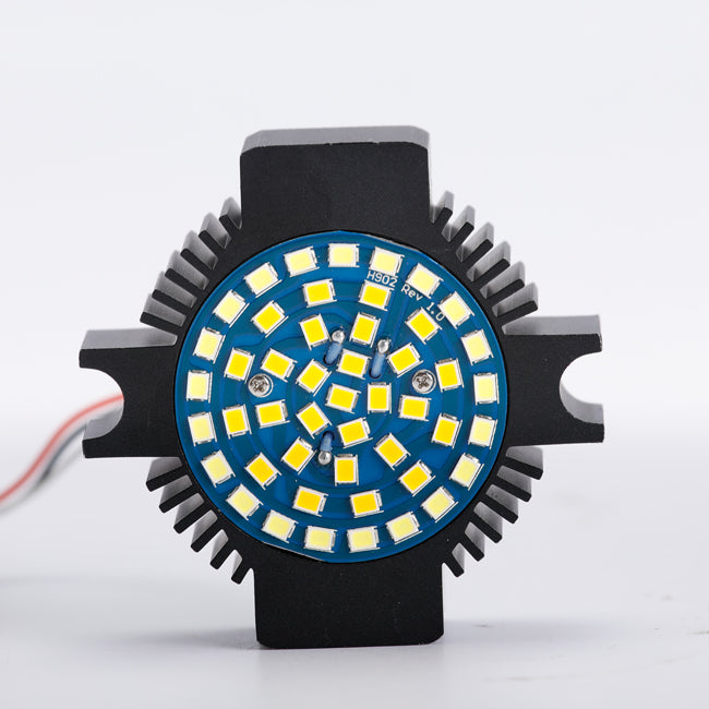 (2pcs/set) 1157 Front LED Insert Turn Signal Lights Flat Style for Electra Glide Road King, Pack of 2, White and Amber