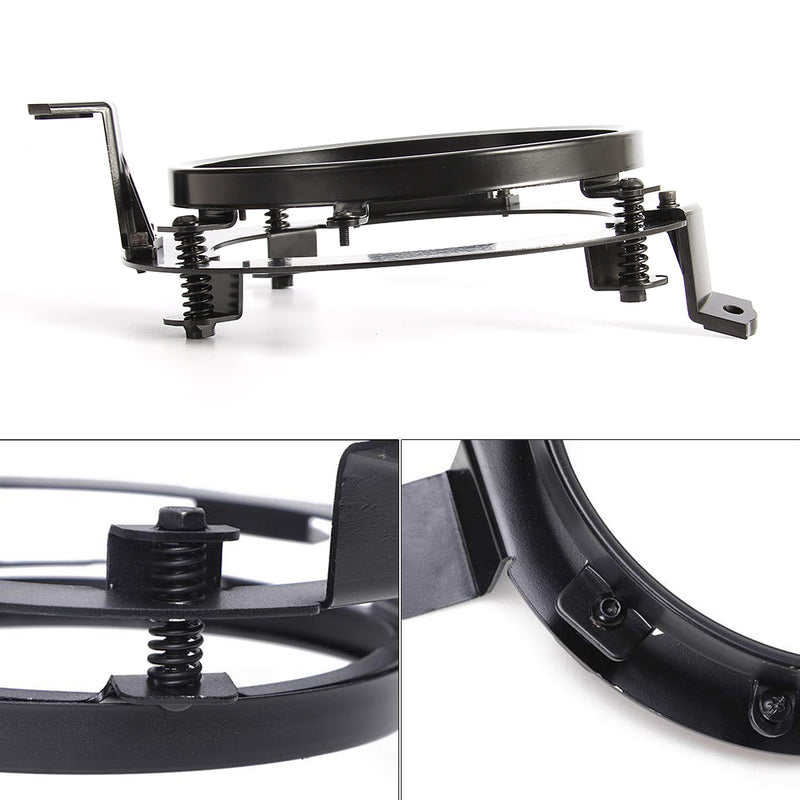 7" Headlight Retrofit Bracket for Jeep Wrangler JL JLU 2018 2019 (Pair) (LED Wiring Adapters Included)