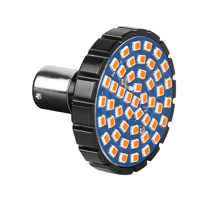 LED Turn Signal Lights 1156 LED Lighting Bulb Bullet Style Inserts for Harley Davidson Pack of 2 (Amber LED)