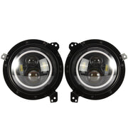 7" Headlight Retrofit Bracket for Jeep Wrangler JL JLU 2018 2019 (Pair) (LED Wiring Adapters Included)