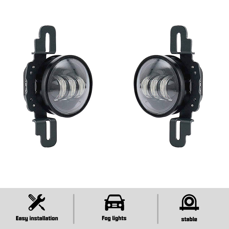 4 Inch LED Fog Light Modified Metal Bracket Adapter Front Bumper Mounting for Jeep Wrangler Hard Rock, Rubicon X, 10th Anniversary Editions, JT (2 PCS)