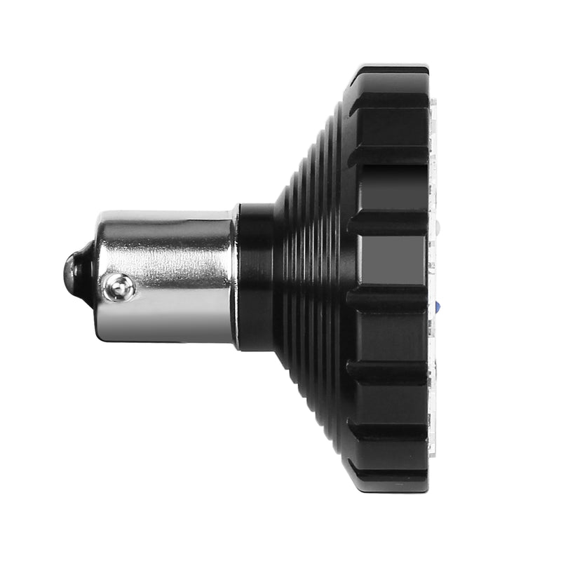 LED Turn Signal Lights 1156 LED Lighting Bulb Bullet Style Inserts for Harley Davidson Pack of 2 (Amber LED)